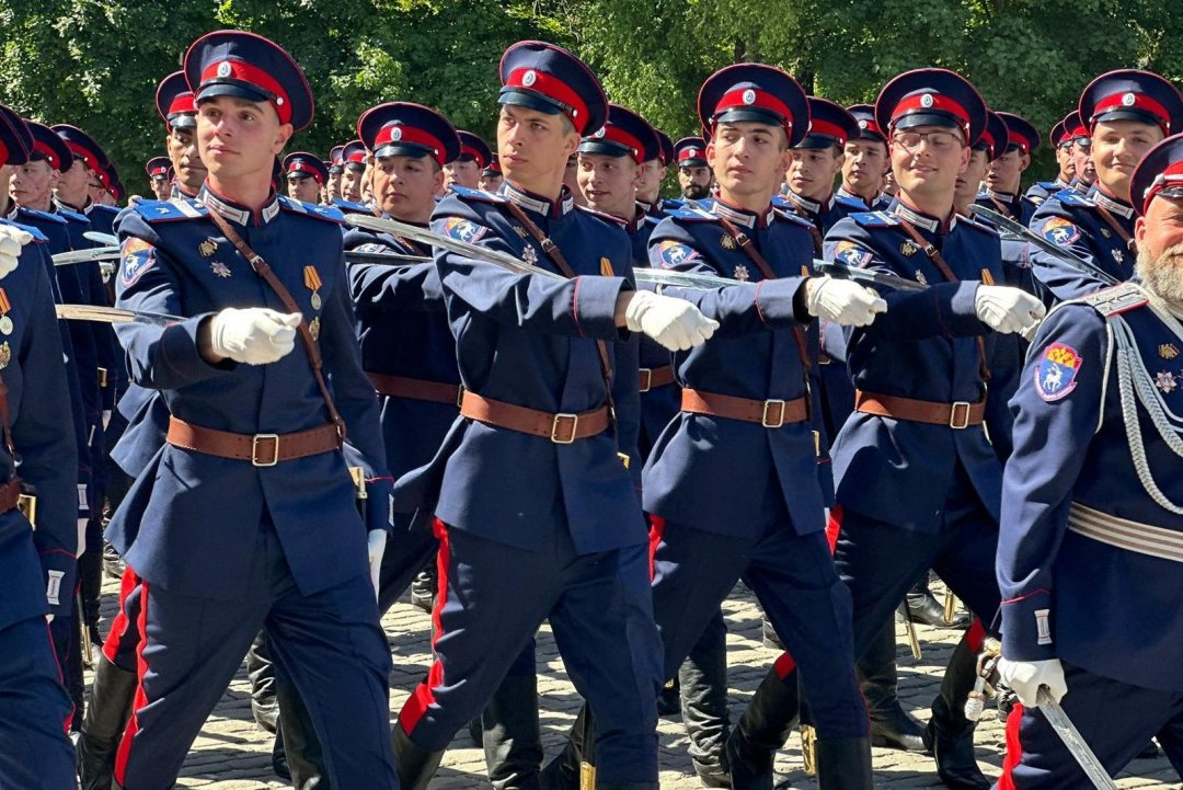 В столице донского казачества встретили парадный расчет Всевеликого войска Донского